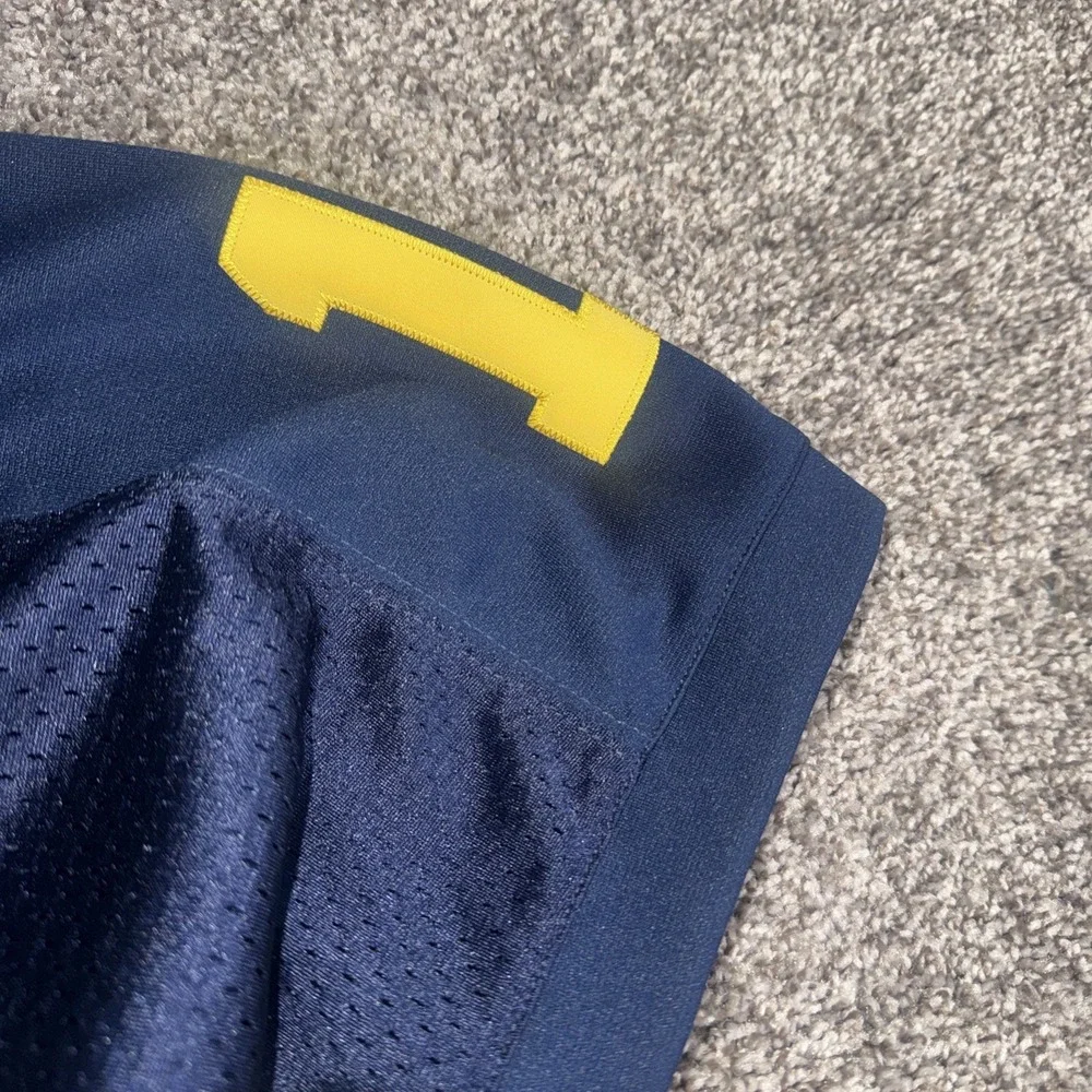 Nike Michigan Wolverines EDWARDS #1 NCAA‎ Football Jersey Sz 50 Navy Blue Sewn